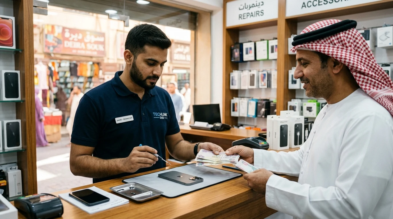 Phone inspected and paid in cash on the spot in Deira
