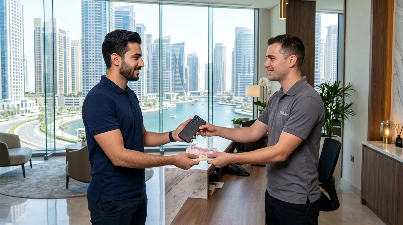 Sell your phone in JLT for instant cash with free doorstep pickup